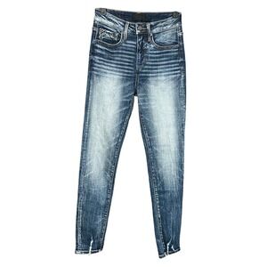 Buckle Black Fit No 35 Blue Skinny Jeans Womens 25 High Rise Distressed Denim